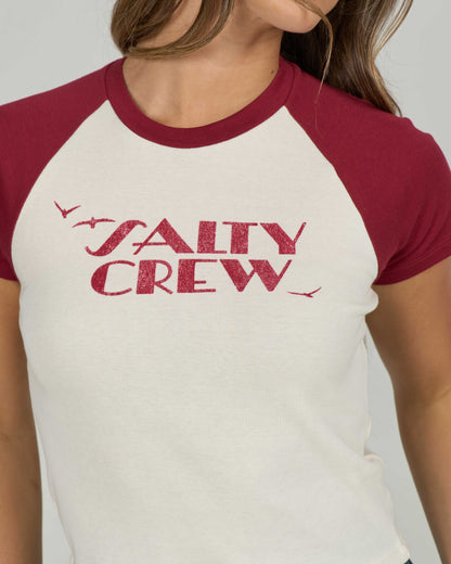 SAILOR DELIGHT RAGLAN TEE - Plum | Salty Crew