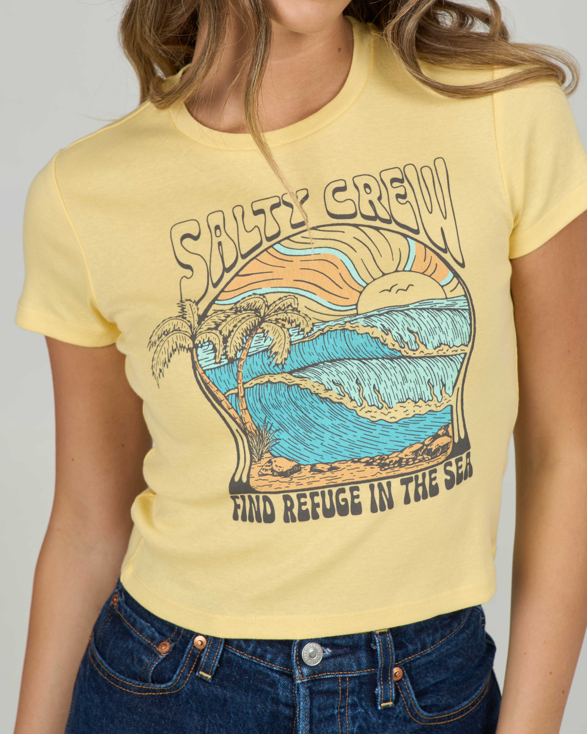 KEYHOLE BABY TEE - Sunshine | Salty Crew