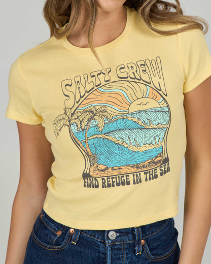 KEYHOLE BABY TEE - Sunshine | Salty Crew