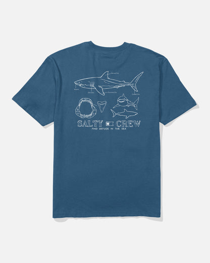 GREAT WHT CLASSIC SS TEE - Cast Blue | Salty Crew