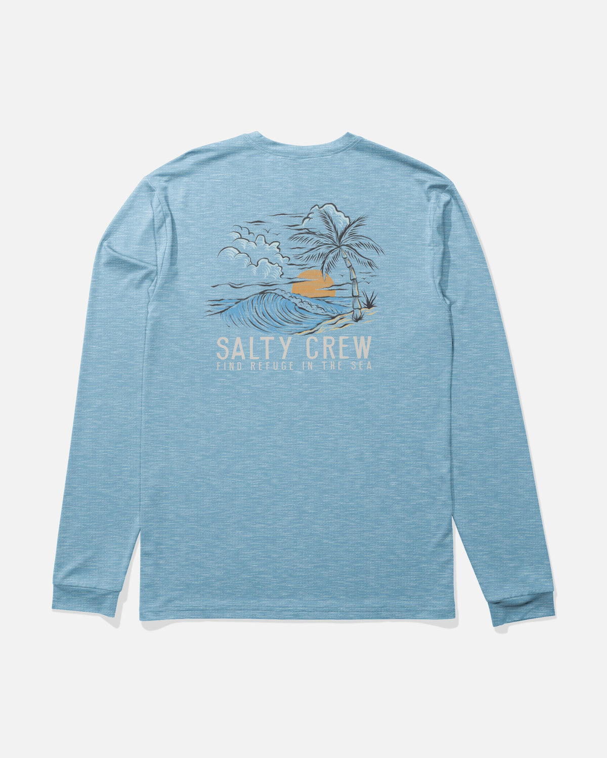 DAY OFF LS SUNSHIRT - Blue Heather | Salty Crew