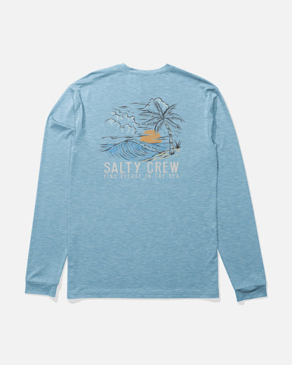 DAY OFF LS SUNSHIRT - Blue Heather | Salty Crew