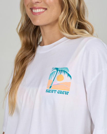TRAVEL FAR SKIMMER TEE - White | Salty Crew