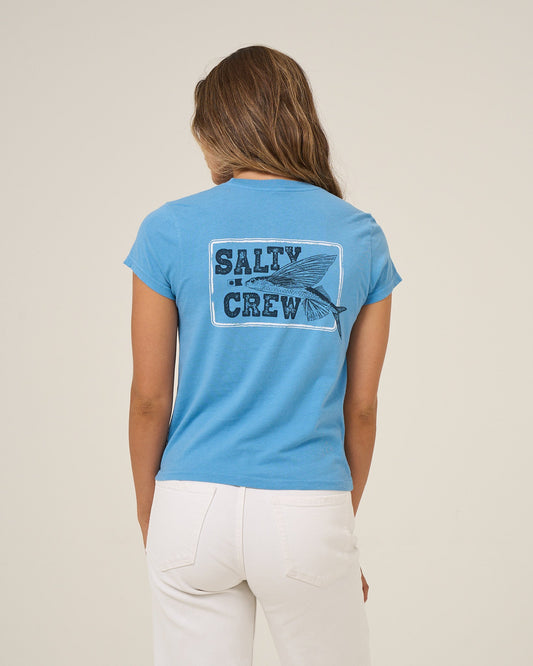 FLYER MODERN TEE - Ash Blue | Salty Crew