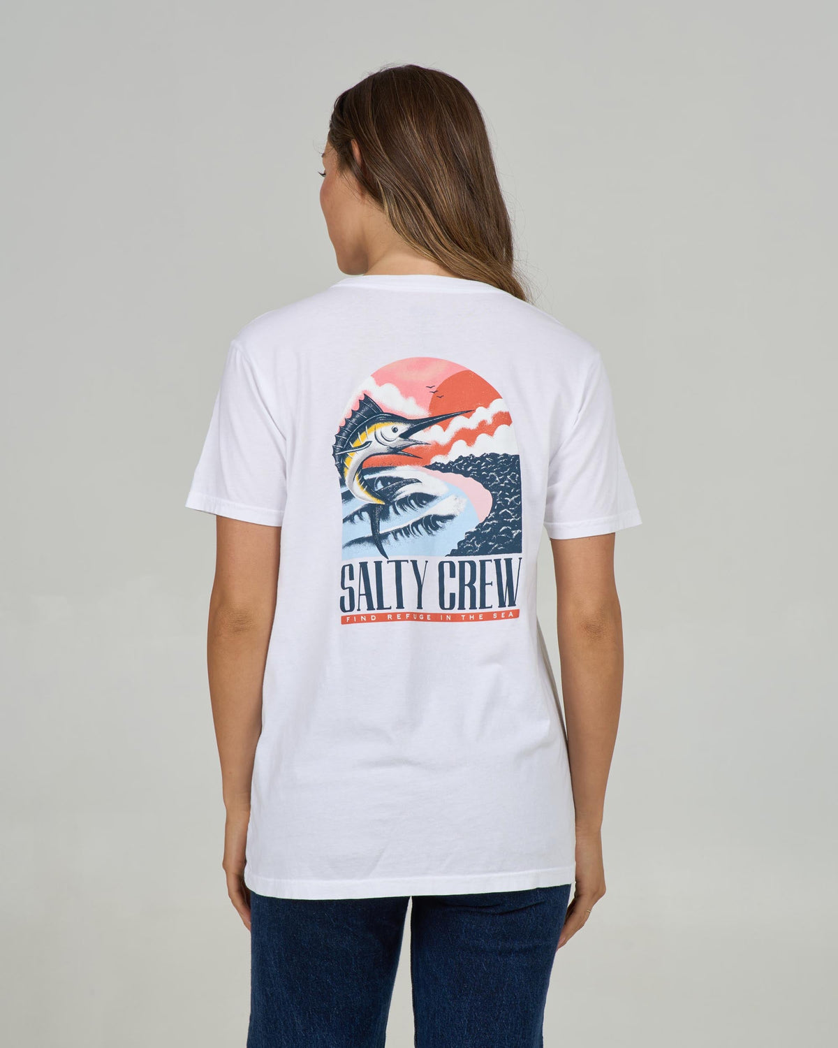 MARLIN PARADISE B.F. TEE - White | Salty Crew