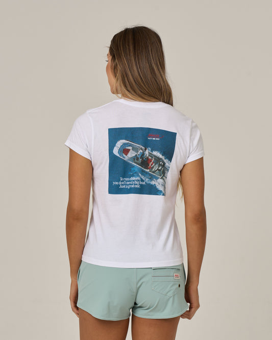 WHALER MODERN TEE - White | Salty Crew