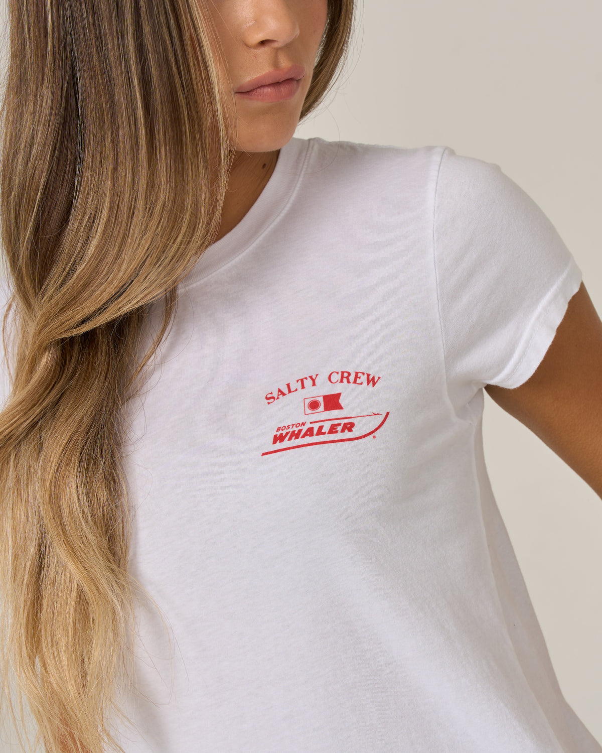 WHALER MODERN TEE - White | Salty Crew