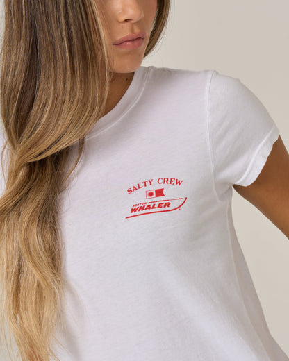 WHALER MODERN TEE - White | Salty Crew