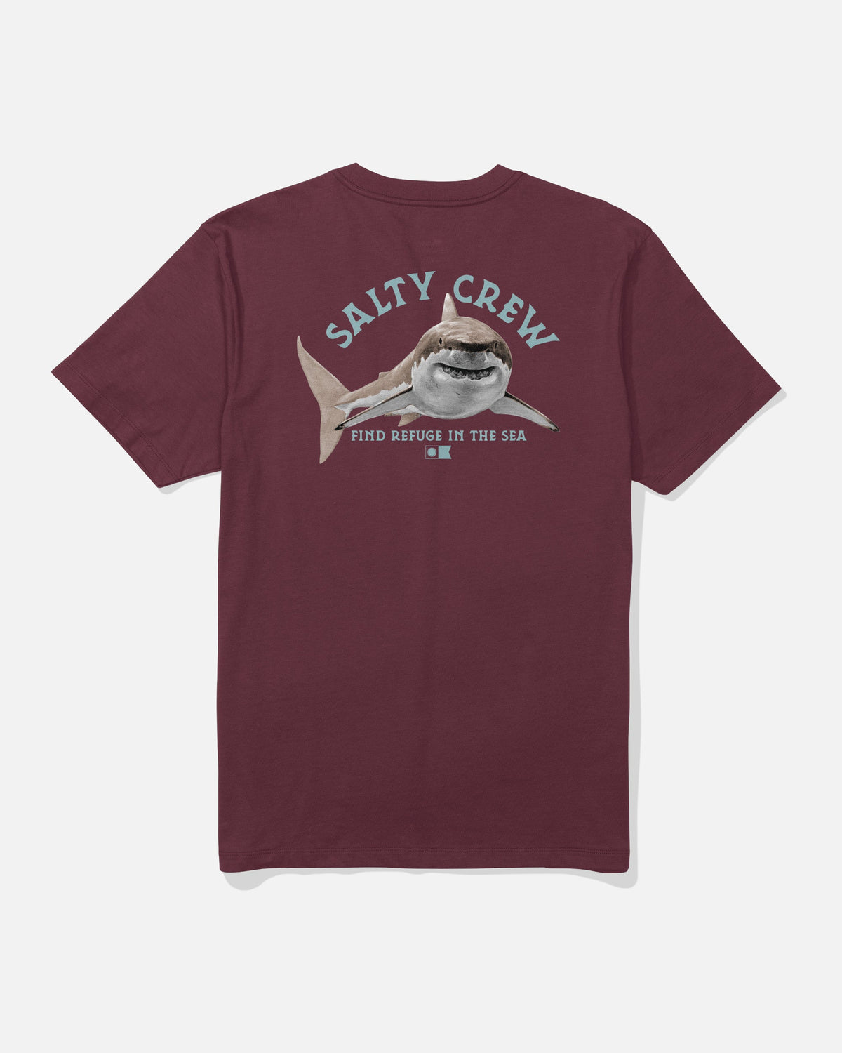 LURKING CREW TEE - Burgundy | Salty Crew
