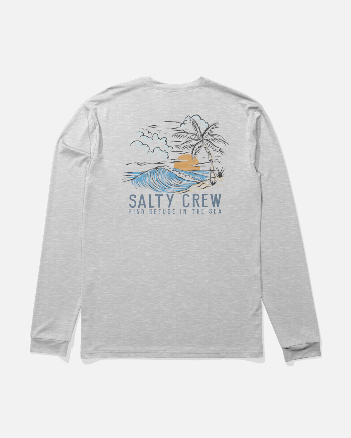 DAY OFF LS SUNSHIRT - Grey Heather | Salty Crew