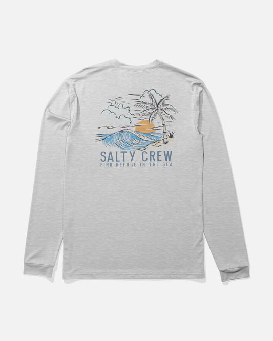 DAY OFF LS SUNSHIRT - Grey Heather | Salty Crew