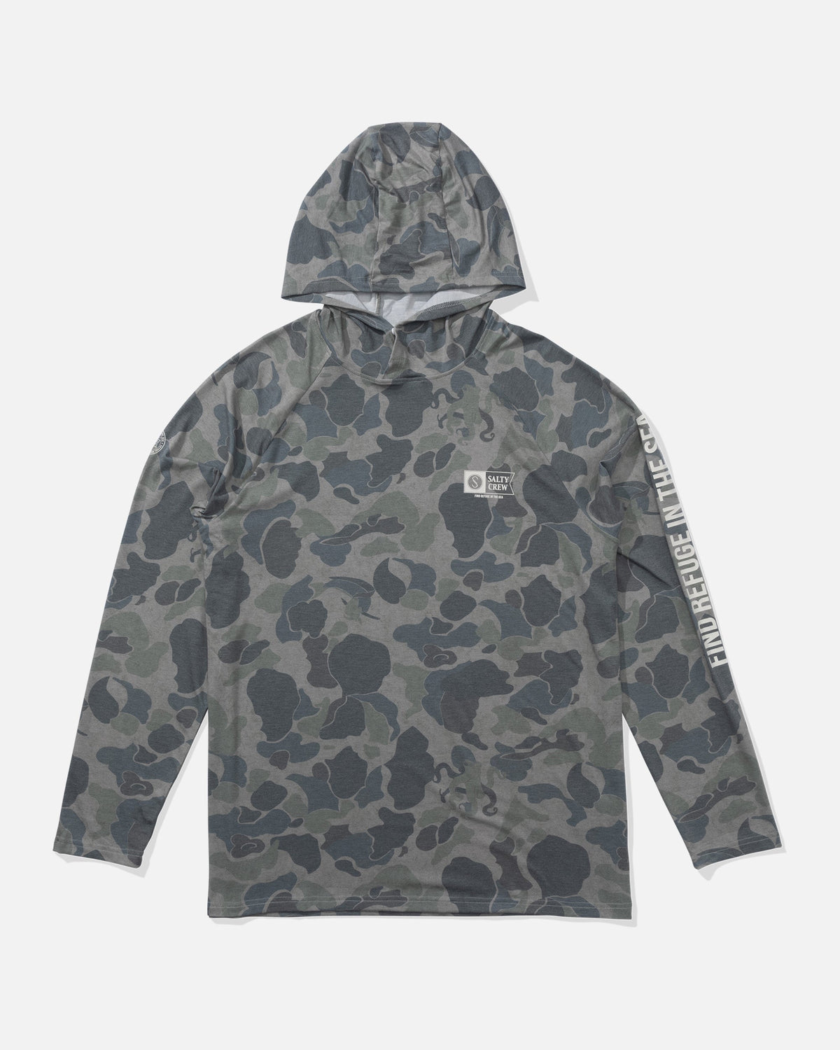 MARINER HOOD TECH TEE - Sand Camo | Salty Crew