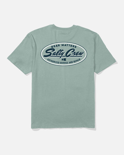 DECKHAND SERVICE SS TEE - Washed Steel Grey | Salty Crew