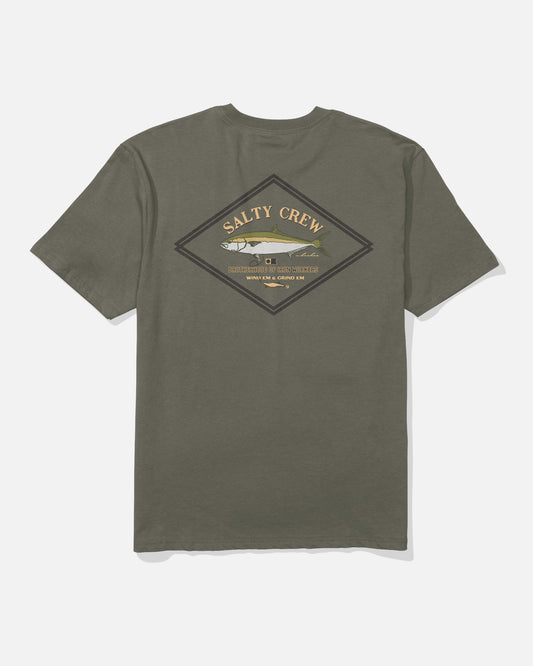 DECKHAND YELLOWTAIL SS TEE - Washed Dusty Olive | Salty Crew