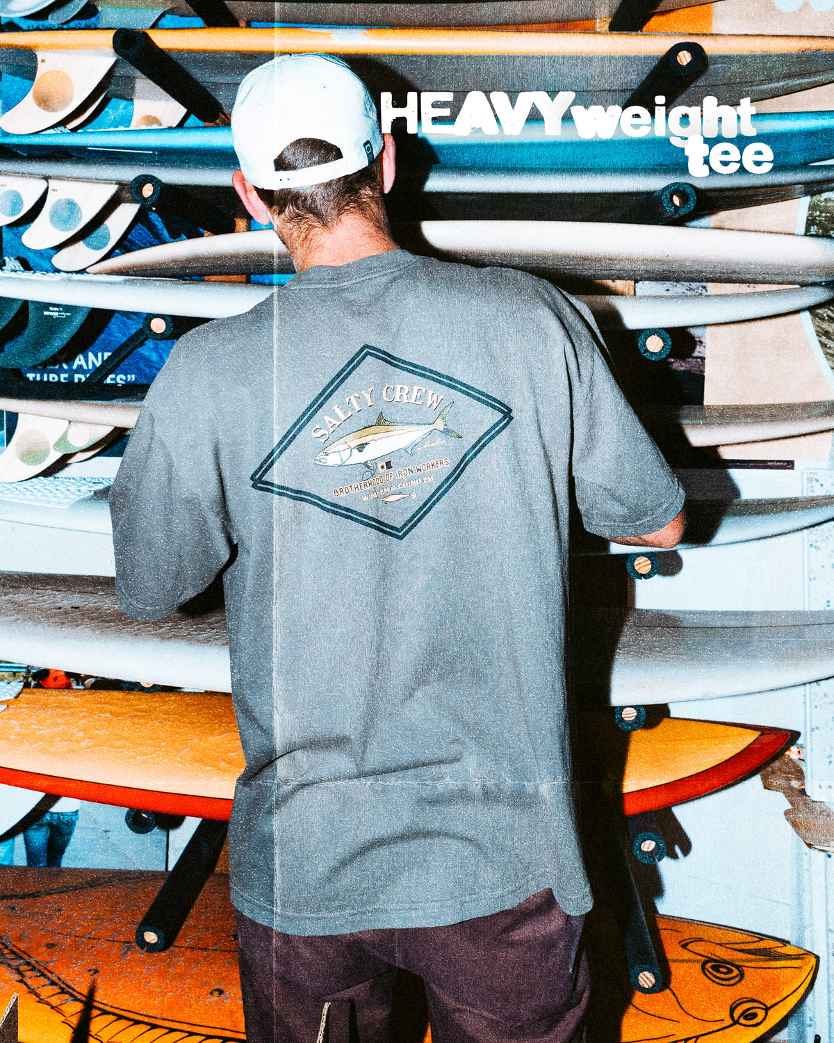 DECKHAND YELLOWTAIL SS TEE - Washed Dusty Olive | Salty Crew