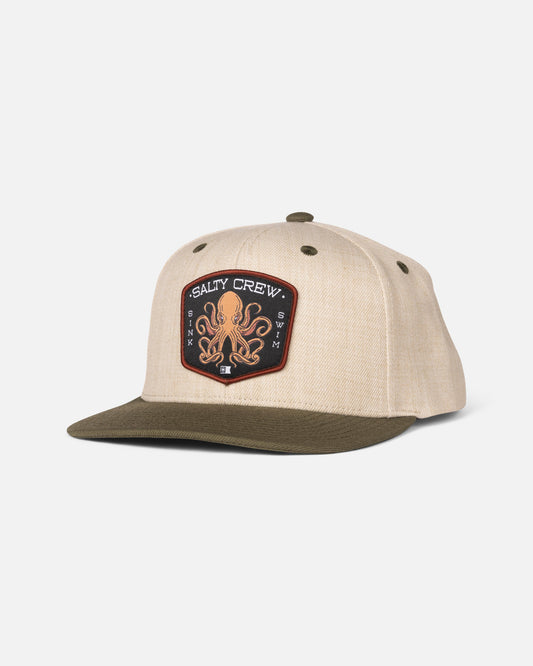 TAKO CLUB SNAPBACK - Natural/Olive | Salty Crew