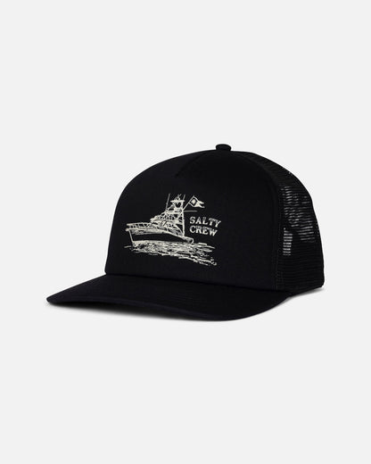 GOOD TIMES FOAMIE TRUCKER - Pirate Black | Salty Crew