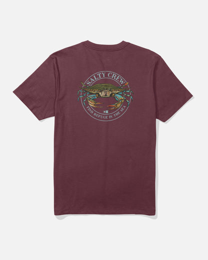 JIMMY SS TEE - Burgundy | Salty Crew