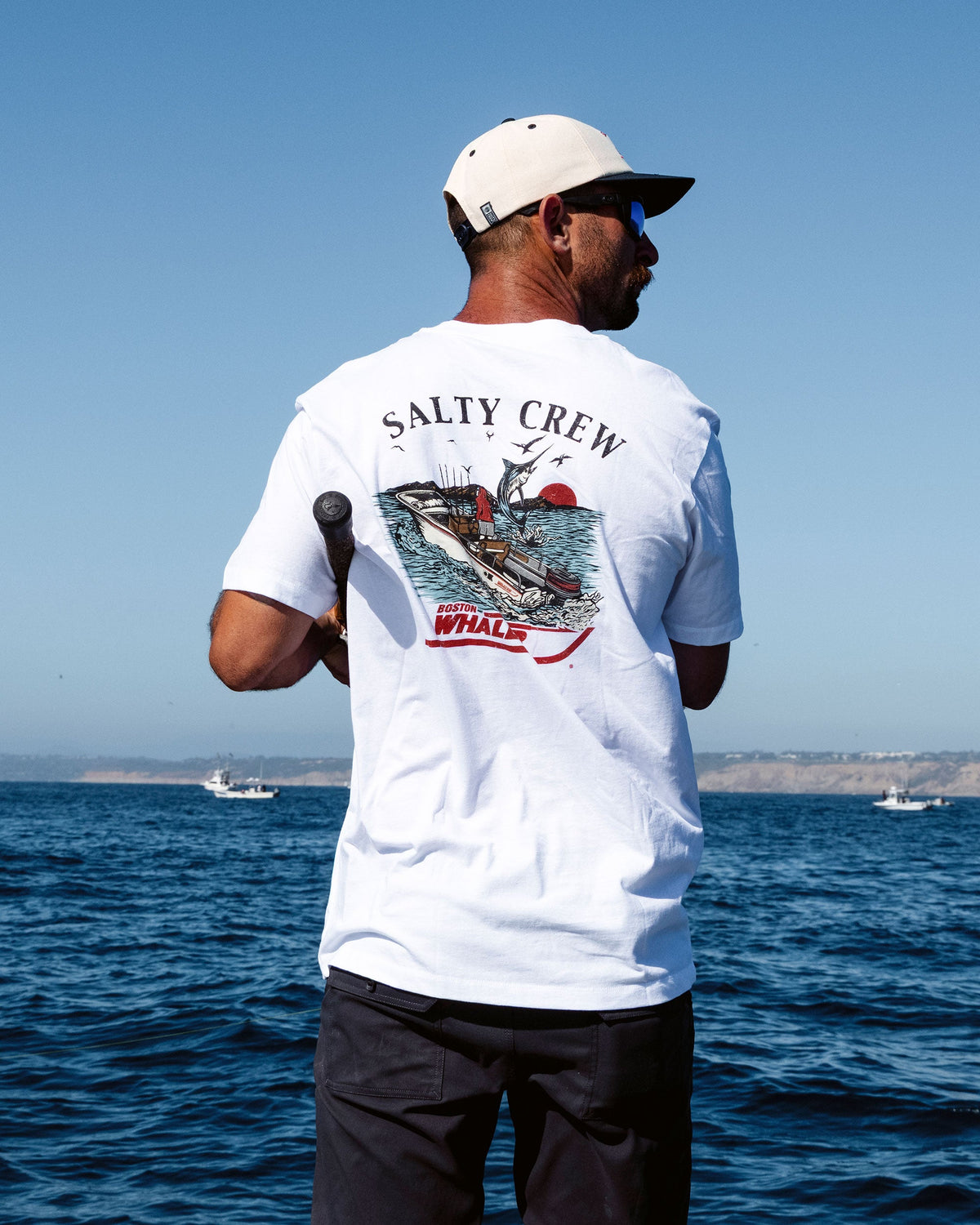 WHALER CHASE SS TEE - White | Salty Crew