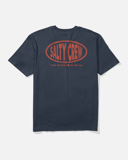 SIGNAGE CLASSIC SS TEE - Navy | Salty Crew