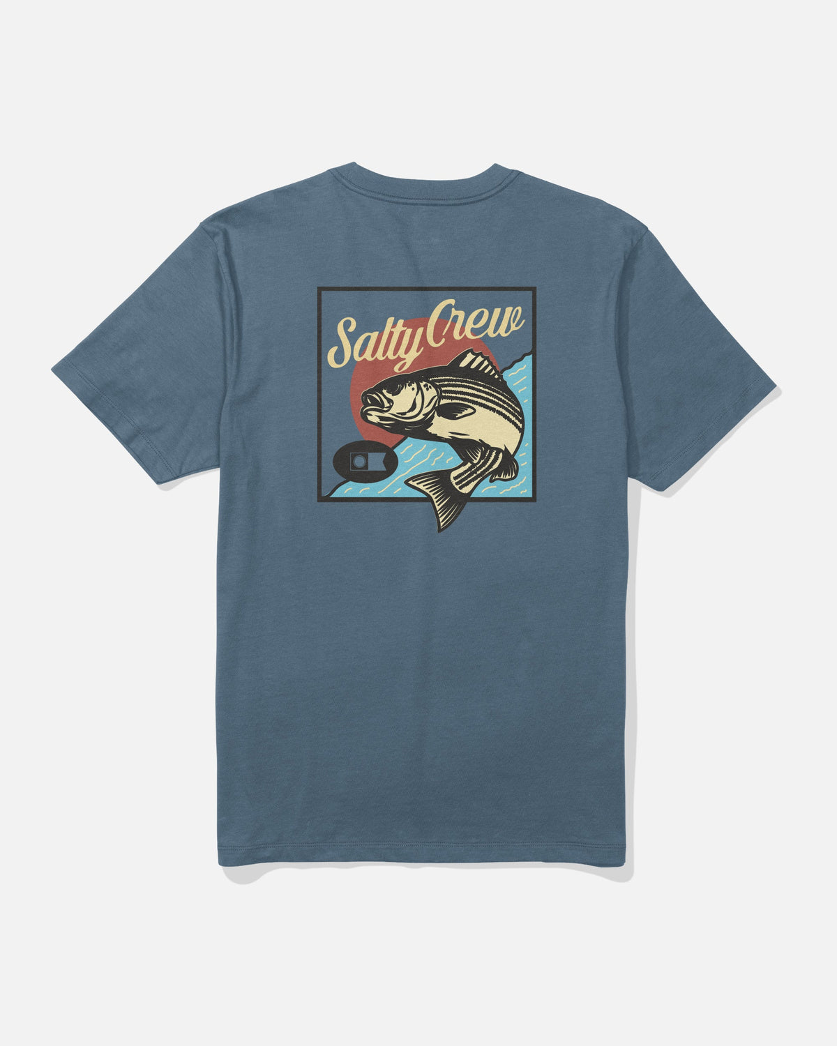 STRIPED SS TEE - Slate | Salty Crew