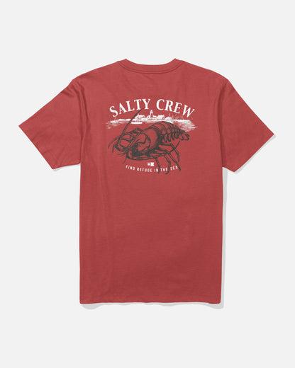 SHELLED SS TEE - WASHED RED | Salty Crew